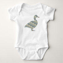 Standing Duck with Mallard Duck Diagonal Pattern