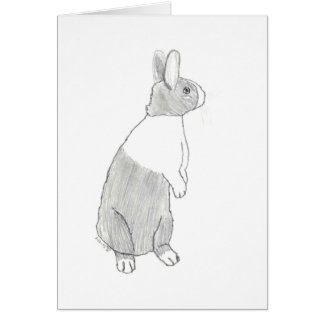 Standing Dutch Rabbit (Blank inside) Cards
