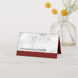 Standing Escort or Place Cards White Floral