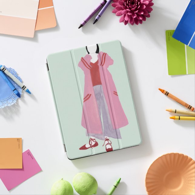 Standing Fashion Figure - Oversized Jacket iPad Pro Cover (Desk)