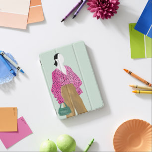 Standing Fashion Figure - Polka Dot Top iPad Mini Cover