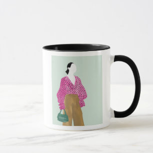 Standing Fashion Figure - Polka Dot Top Mug