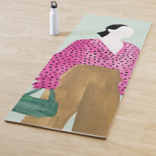 Standing Fashion Figure - Polka Dot Top Yoga Mat