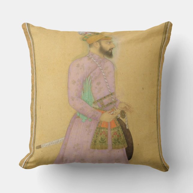 Standing figure of a Mughal prince, from the Small Throw Pillow (Front)