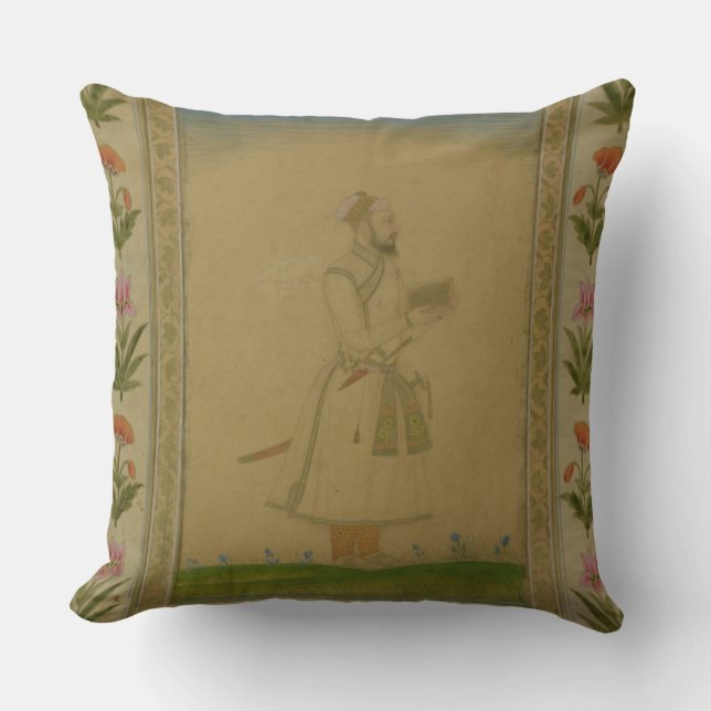 Standing figure of a nobleman, holding a book, fro throw pillow (Front)