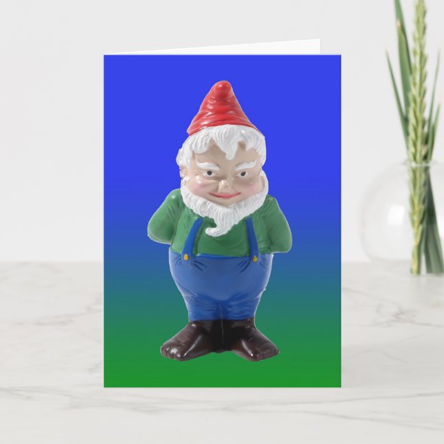 Standing Gnome Holiday Card (Front)
