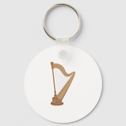 Standing Harp Keychain
