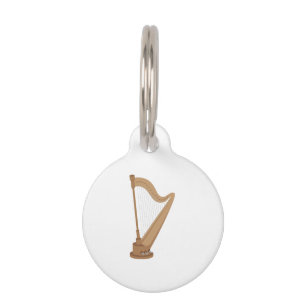 Standing Harp Pet ID Tag