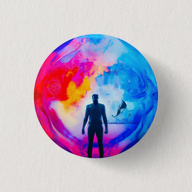 Standing in Colors Button (Front)