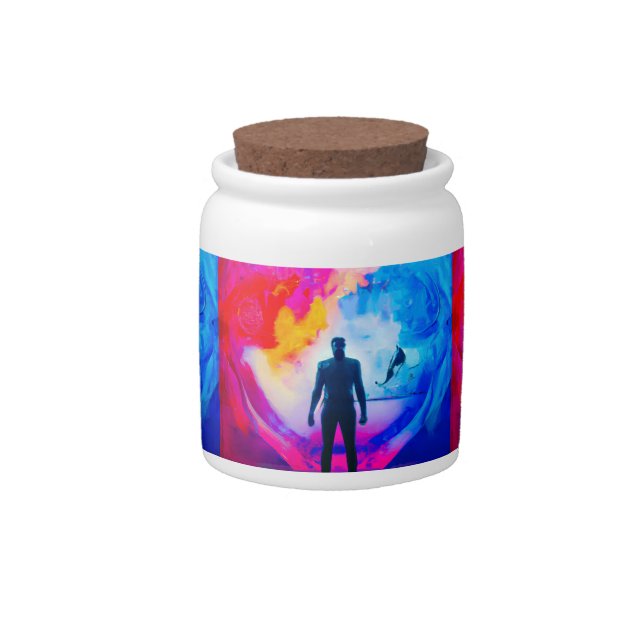 Standing in Colors Candy Jar (Front)