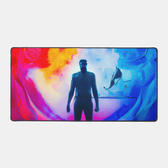 Standing in Colors Desk Mat (Front)