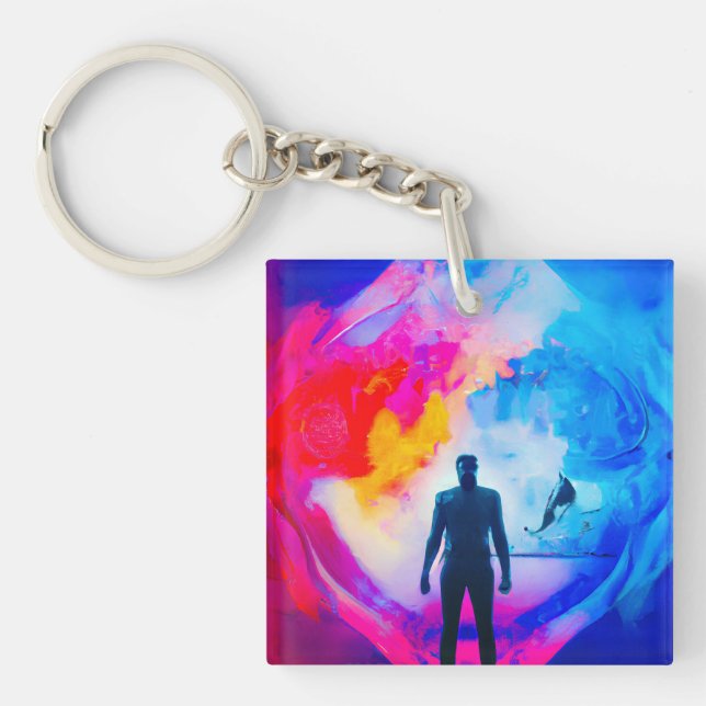 Standing in Colors Keychain (Front)