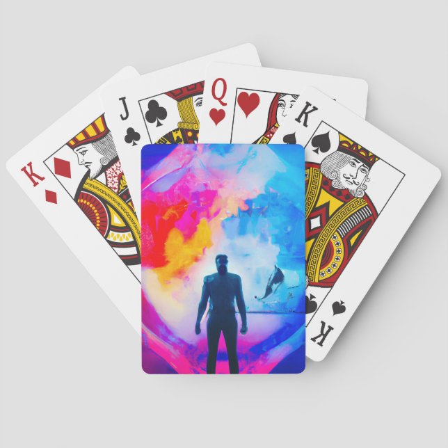 Standing in Colors Poker Cards (Back)
