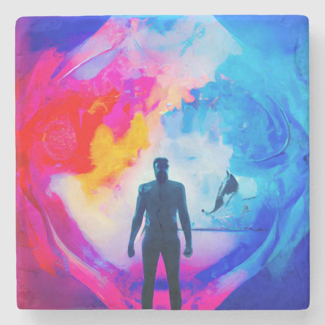 Standing in Colors Stone Coaster (Front)