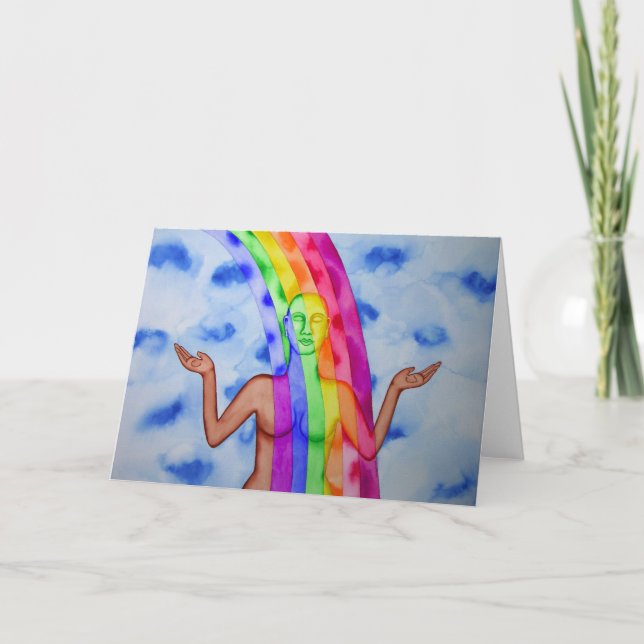 Standing in the healing light of God Card (Front)