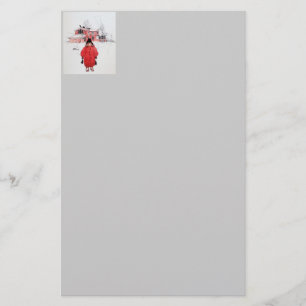Standing in Winter Snow Stationery