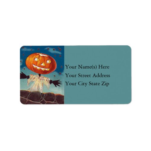 Standing Jack O Lantern Halloween Address Label