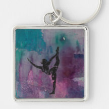 Standing Leg Stretch YG - Premium Keychain