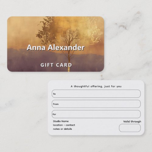 Standing Light | Tree Minimal Design  Business Card