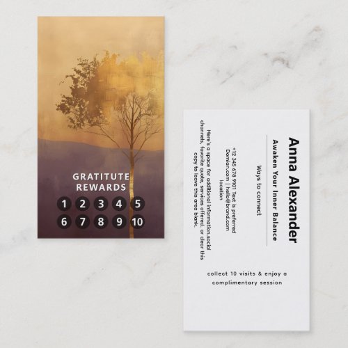 Standing Light | Tree Minimal Design  Business Card