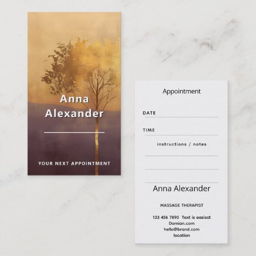 Standing Light | Tree Minimal Design  Business Card