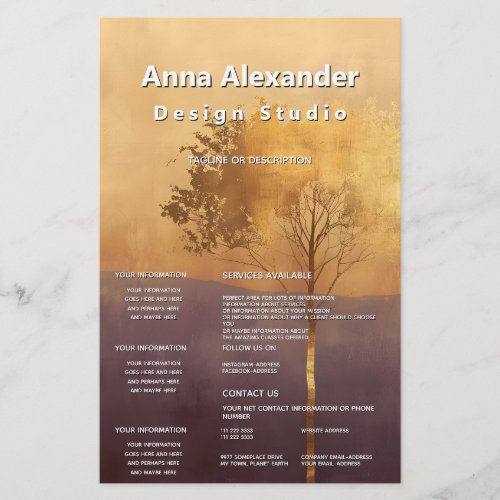 Standing Light | Tree Minimal Design Flyer