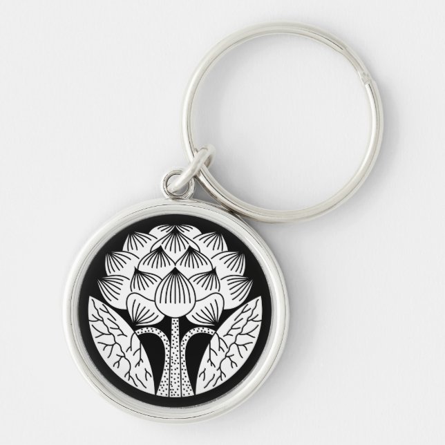 Standing Lotus flower Keychain (Front)