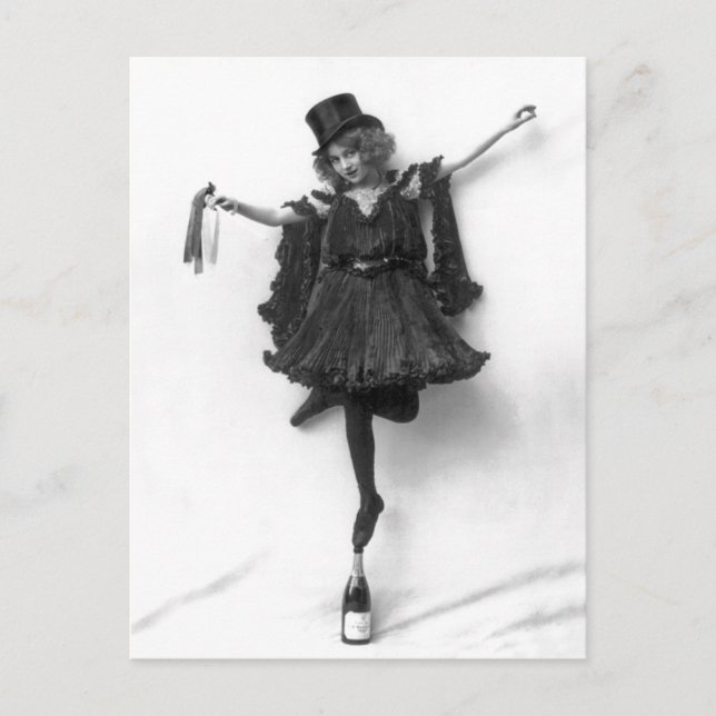 Standing on Champagne Postcard (Front)
