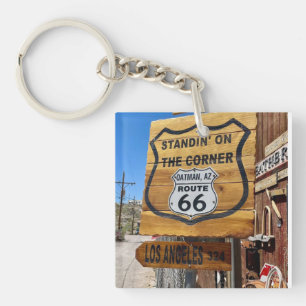 Standing on the Corner Rt. 66 on bottle opener Keychain