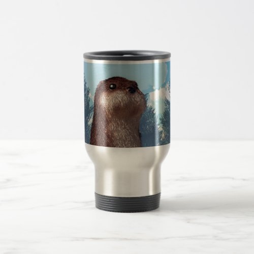 Standing Otter Travel Mug