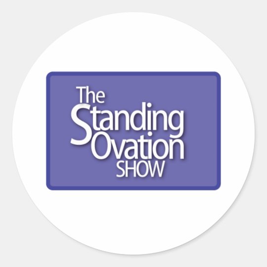 standing-ovation-logo classic round sticker