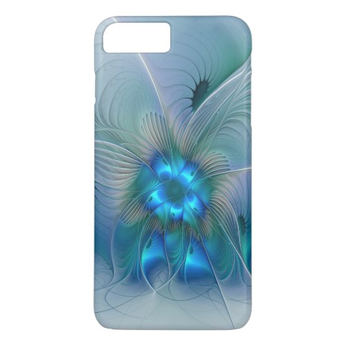 Standing Ovations Abstract Blue Turquoise Fractal iPhone 8 Plus7 Plus Case