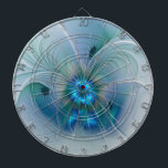 Standing Ovations, Abstract Blue Turquoise Fractal Dart Board<br><div class="desc">Modern fractal art,  abstract and unusual.
Design for your dartboard and more.</div>