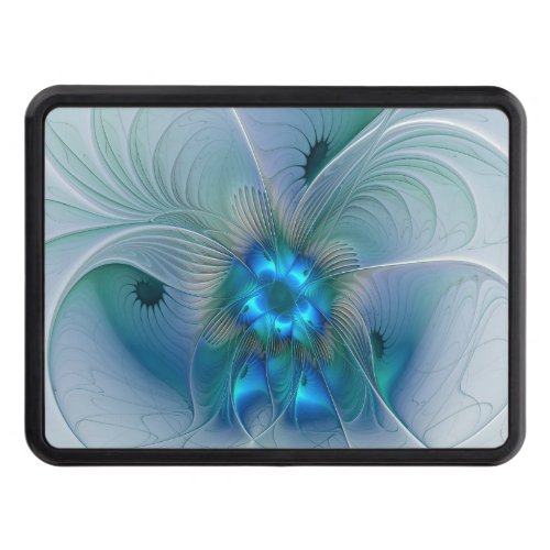 Standing Ovations Abstract Blue Turquoise Fractal Hitch Cover