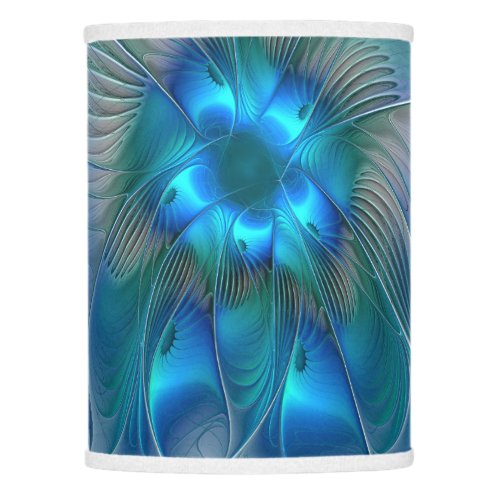 Standing Ovations Abstract Blue Turquoise Fractal Lamp Shade