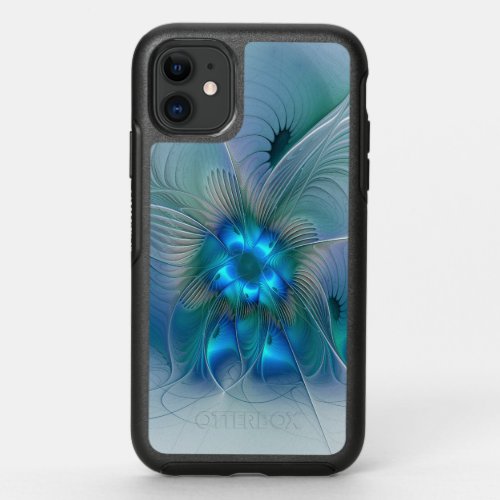 Standing Ovations Abstract Blue Turquoise Fractal OtterBox Symmetry iPhone 11 Case
