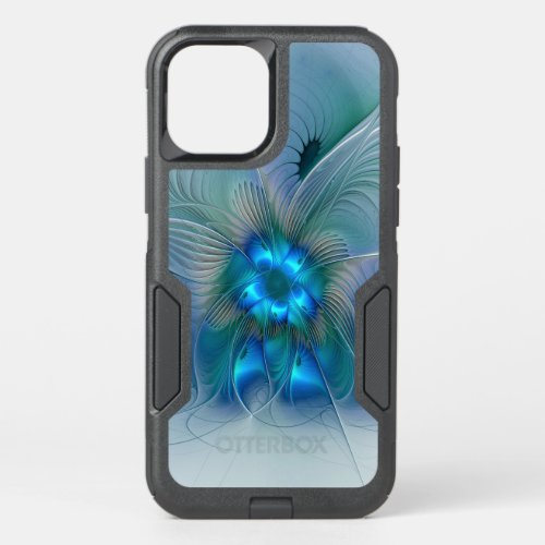 Standing Ovations Abstract Blue Turquoise Fractal OtterBox Commuter iPhone 12 Pro Case