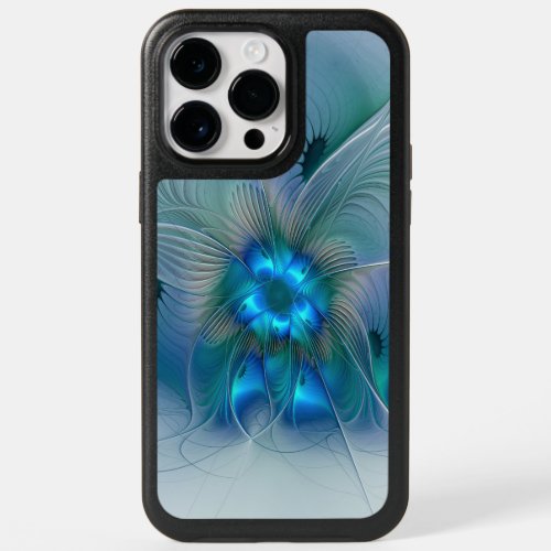 Standing Ovations Abstract Blue Turquoise Fractal OtterBox iPhone 14 Pro Max Case