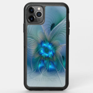 Standing Ovations, Abstract Blue Turquoise Fractal OtterBox Symmetry iPhone 11 Pro Max Case