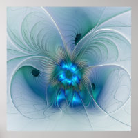 Standing Ovations, Abstract Blue Turquoise Fractal