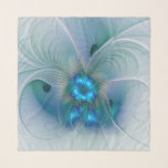 Standing Ovations, Abstract Blue Turquoise Fractal Scarf<br><div class="desc">Modern abstract fractal art,  decorative and unusual.
A cool blue,  turquoise and gray fantasy figure.
Design for your unique artsy desired product.</div>