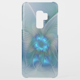 Standing Ovations, Abstract Blue Turquoise Fractal Uncommon Samsung Galaxy S9 Plus Case