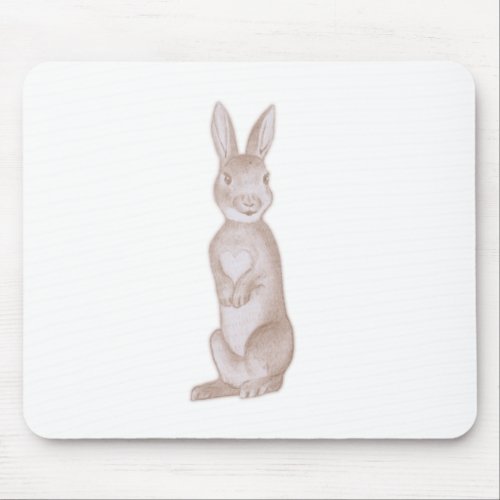 Standing Rabbit Mouse Pad