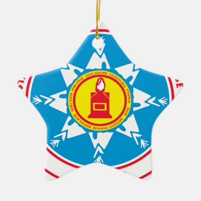 Standing Rock tribe logo Ceramic Ornament (Front)