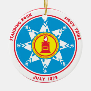 Standing Rock tribe logo Ceramic Ornament