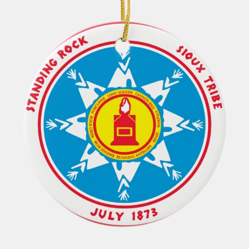 Standing Rock tribe logo Ceramic Ornament