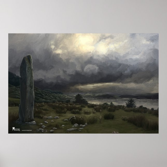 Standing Stone near Oban in Scotland - poster (Front)