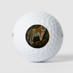 Standing Tiger Safari Animal Art Golf Balls