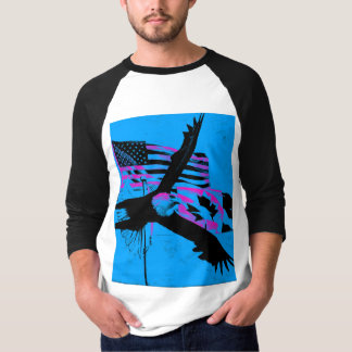 Standing Together - Canada, USA Flags and Eagle T-Shirt