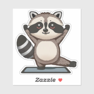 Standing Trash Panda Pose Funny Raccoon Sticker